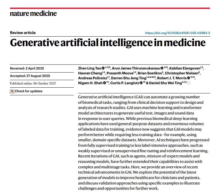 All You Need to Know About Generative AI in Medicine from Daniel Ting and Colleagues