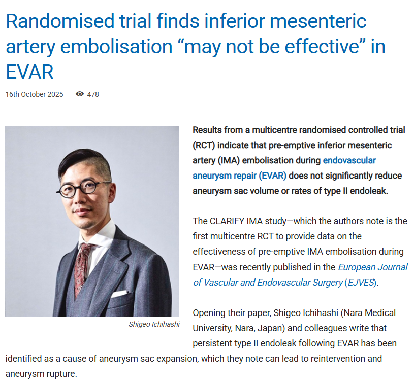 The CLARIFY IMA Study From Shigeo Ichihashi and Colleagues was Recently Published! 1 The CLARIFY IMA Study From Shigeo Ichihashi and Colleagues was Recently Published!