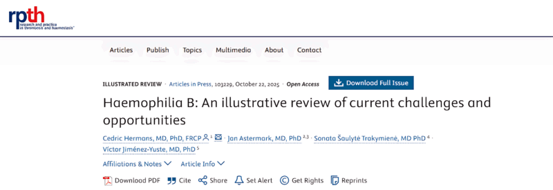 Haemophilia B - An illustrative review of current challenges and opportunities 1 Haemophilia B