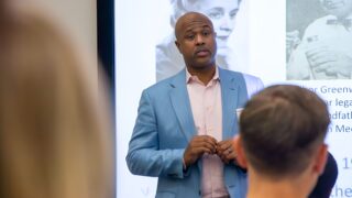 Chris Miskel Shared An Exciting Sneak Peek of The VBRI expansion at The Versiti Vision Summit