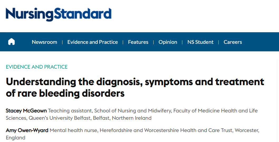 Stacey McGeown: Understanding the Diagnosis, Symptoms and Treatment of Rare Bleeding Disorders