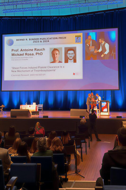 Mickael Rosa Wins Bernd R. Binder Prize at ECTH for Breakthrough ECMO Platelet Study 1 Mickael Rosa