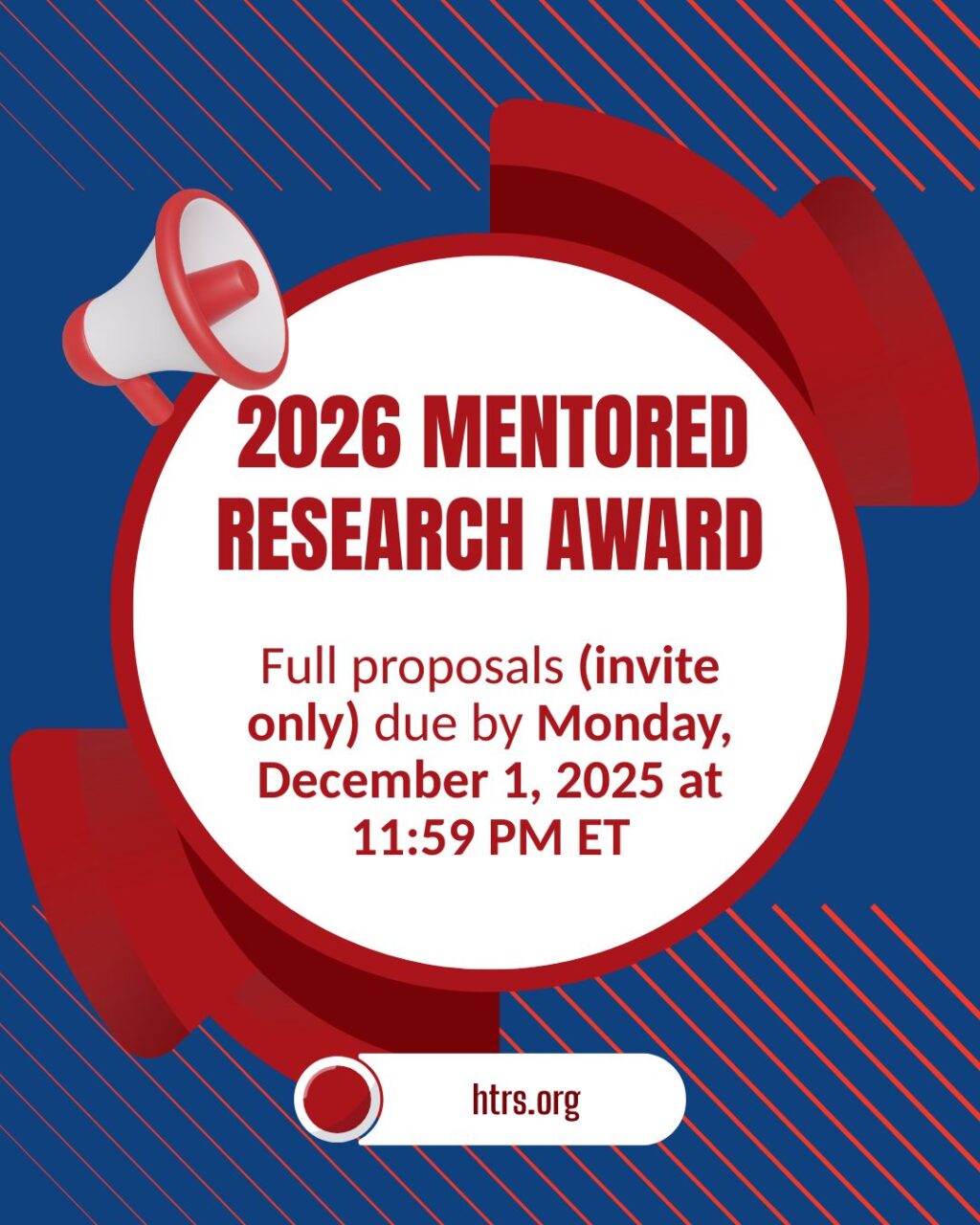 One Month Remains to Submit Full Proposals for the 2026 Mentored Research Award