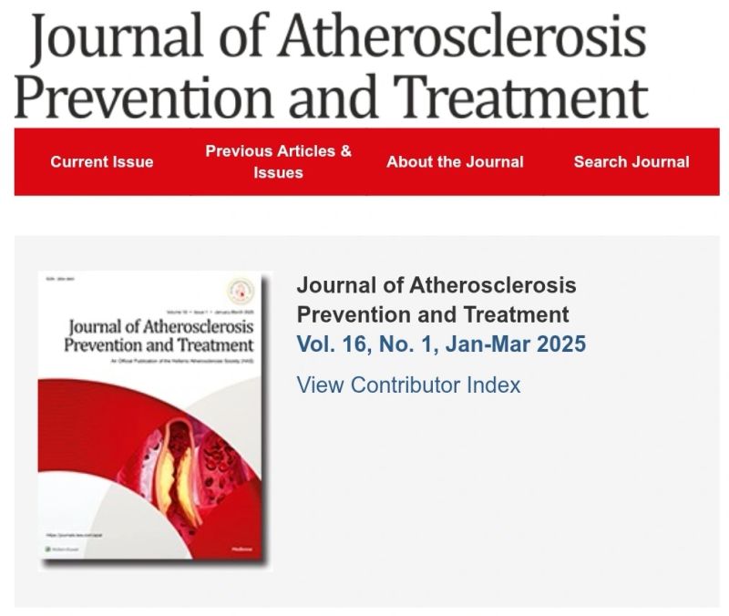 Fotios Barkas: Explore the Latest Articles From the Journal of Atherosclerosis Prevention and Treatment!