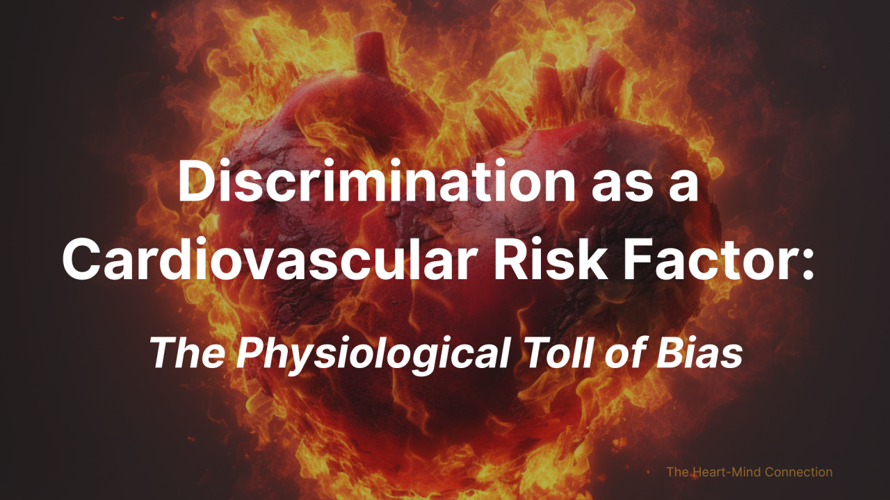 Jonathan Fisher: Discrimination Creates Measurable Changes in the Body