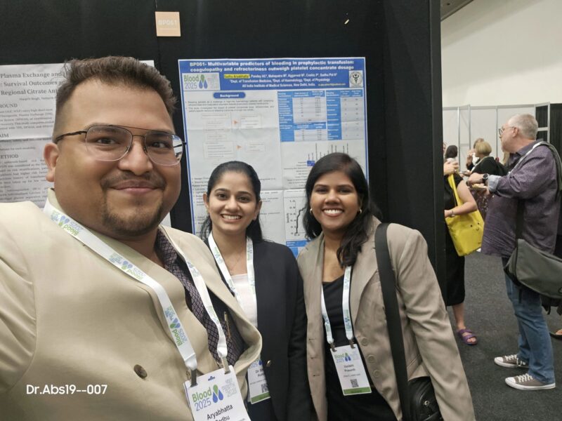 Aryabhatta Sadhu to Present Multivariable Predictors of Bleeding in Prophylactic Transfusion at ISBT 2025