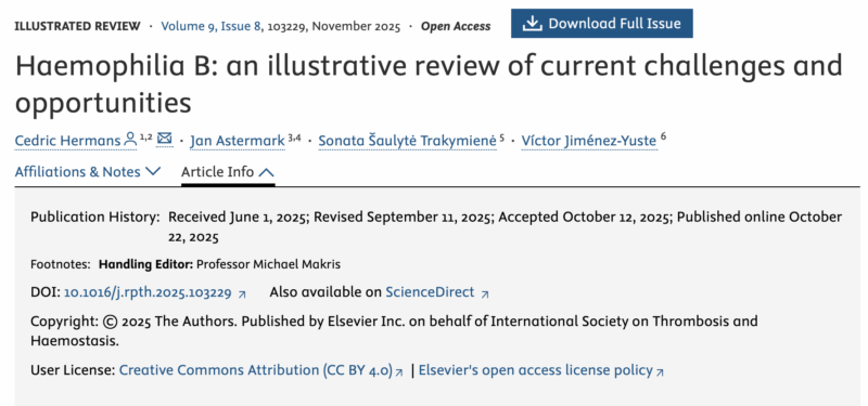 Cedric Hermans Shares the 1st Illustrated Review Dedicated to Hemophilia B
