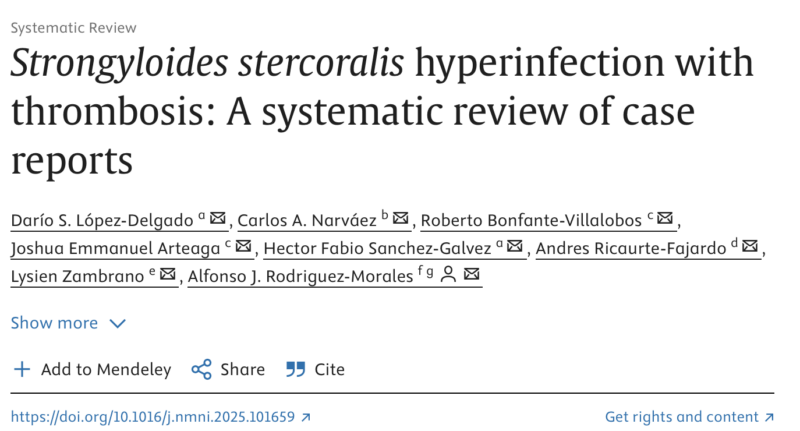 Andres Ricaurte Fajardo on a Strongyloides Stercoralis Hyperinfection with Thrombosis 1 Andres Ricaurte Fajardo on a Strongyloides Stercoralis Hyperinfection with Thrombosis