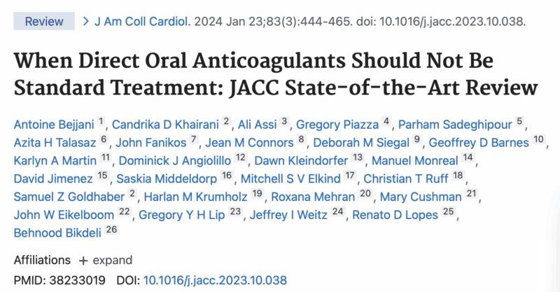 Bruno Pougault on the Limitations of DOACs in High-Risk Conditions