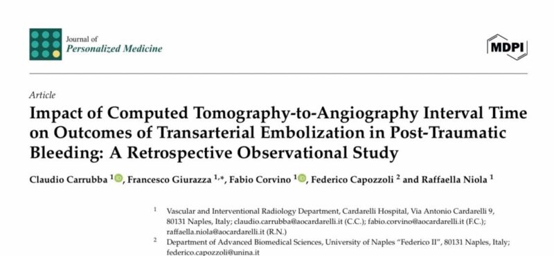 Claudio Carrubba on How Timing Truly Matters in Trauma Embolization