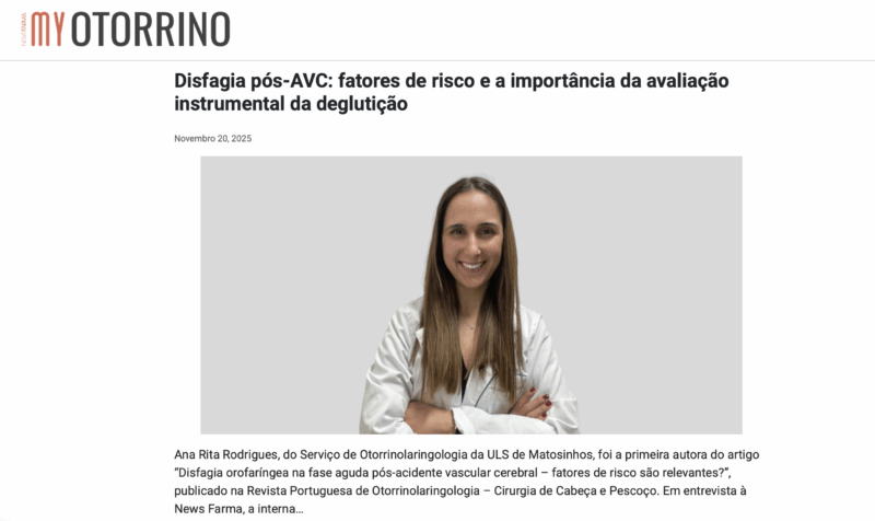 Ana Rita Rodrigues on Post-Stroke Oropharyngeal Dysphagia 1 Ana Rita Rodrigues on Post-Stroke Oropharyngeal Dysphagia