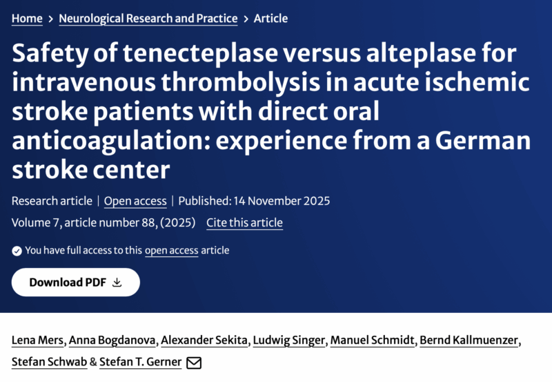Stefan Gerner on Safety of Tenecteplase Versus Alteplase for IVT