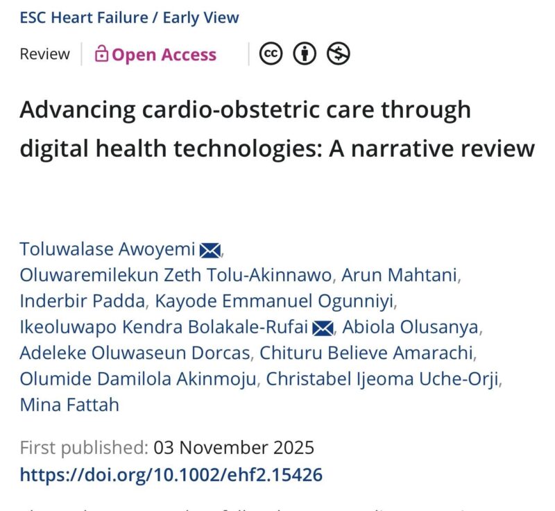 Toluwalase Awoyemi: Digital Health Meets Maternal Heart Care