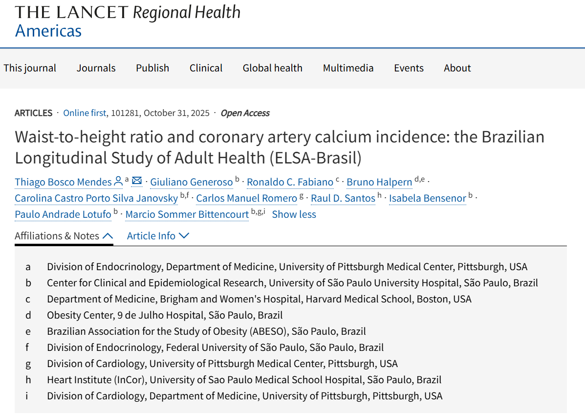 Raul Santos: Waist-to-Height Ratio and Coronary Artery Calcium Incidence