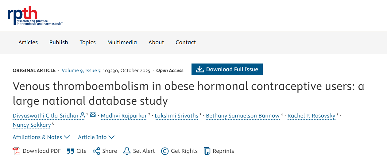Divyaswathi Citla Sridhar: We Counsel Patients With Obesity About VTE Risk, But What Does Real-World Data Actually Show?