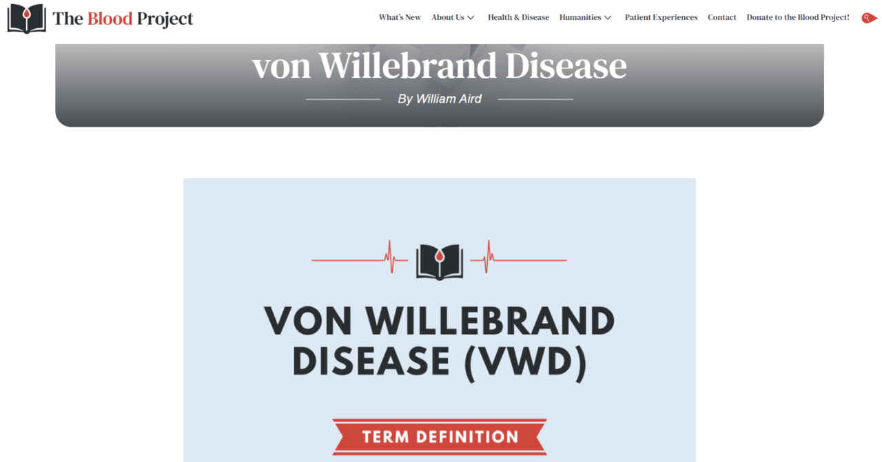 William Aird - VWD: Most Common Inherited Bleeding Disorder 1 William Aird - VWD: Most Common Inherited Bleeding Disorder
