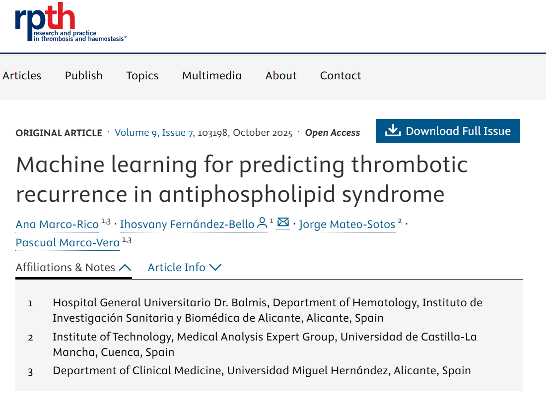 Hassan Raza: Machine Learning for Predicting Thrombotic Recurrence in Antiphospholipid Syndrome