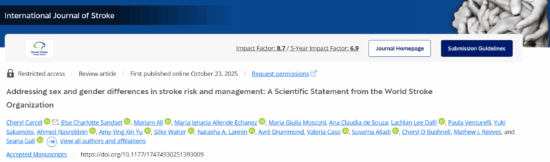Ahmed Nasreldein: Women and Men Experience Stroke Differently 1 Ahmed Nasreldein