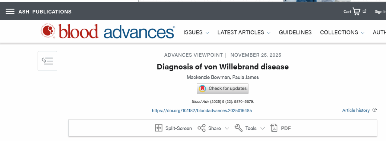 Challenges of von Willebrand disease Diagnosis - WFH