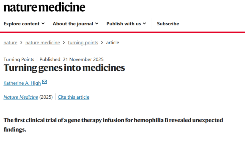 Eric Topol: A 45-Minute Infusion That Ended Decades of Hemophilia 1 Eric Topol