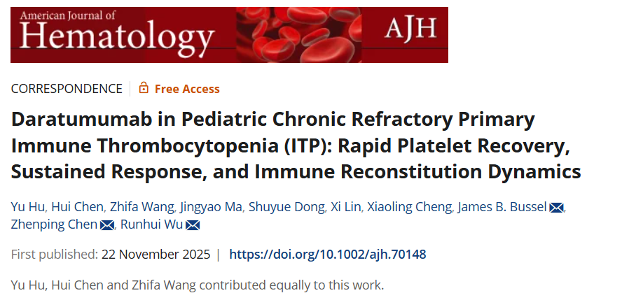 Daratumumab Shows Rapid and Sustained Responses in Pediatric Refractory ITP