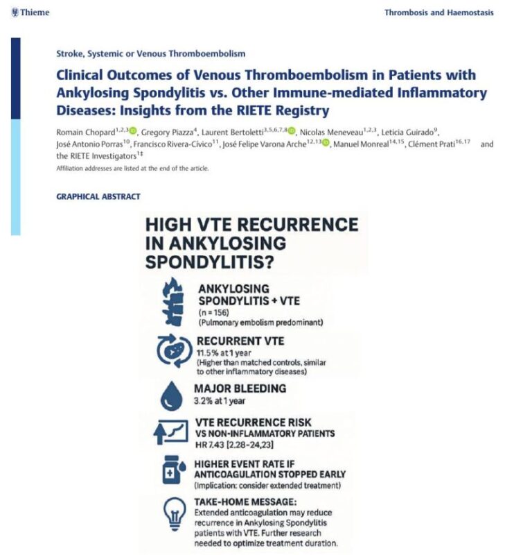 Frank Verhoeven: Are VTE Events More Likely to Recur in Cases of SpA?