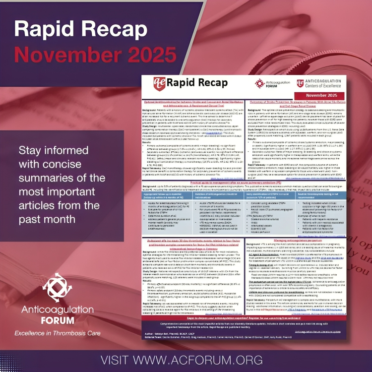 Anticoagulation Forum