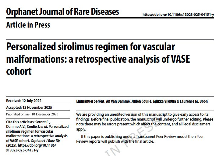 Miikka Vikkula on a Treatment Advance: How Sirolimus Dosing Can Be Adapted for Vascular Malformations