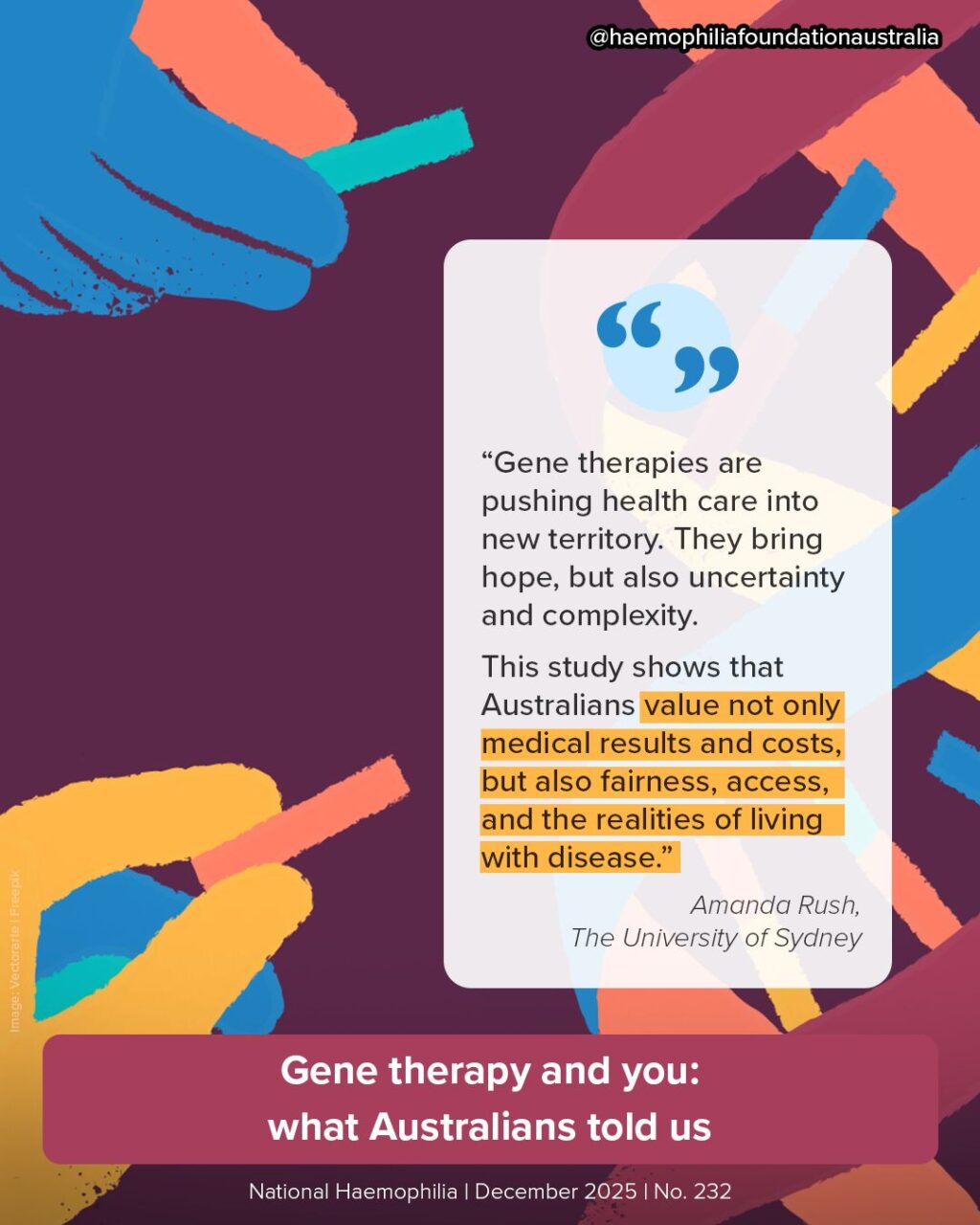 Amanda Rush and Other Researchers Spoke with 87 Australians Affected by a Range of Blood Disorders