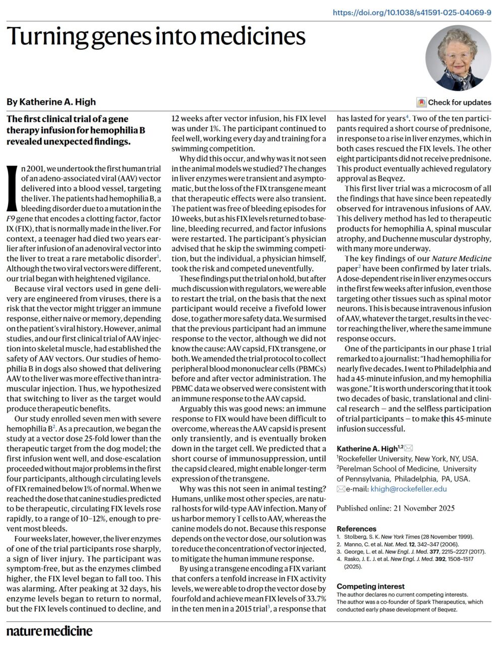 Eric Topol: A Single Infusion That Erases Decades of Hemophilia 1 Eric Topol: A Single Infusion That Erases Decades of Hemophilia