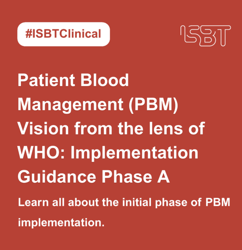 Ravi C Dara Shares WHO's Phase A guidance for PBM from ISBT 1 Ravi C Dara Shares WHO's Phase A guidance for PBM from ISBT