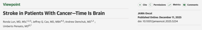 Umberto Pensato on Cancer and Stroke 1 Umberto Pensato on Cancer and Stroke