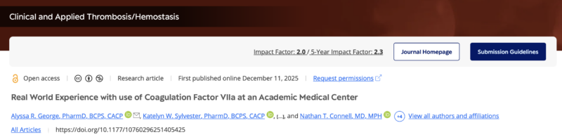 Alyssa George on Clinical and Economic Impact of a Eptacog Beta 1 Alyssa George on Clinical and Economic Impact of a Eptacog Beta