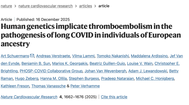 Peter Verhamme on Genetic Predisposition to Thromboembolism and COVID