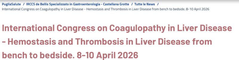 Ton Lisman Invites You to the 10th International Congress on Coagulopathy in Liver Diseases 1 Ton Lisman Invites You to the 10th International Congress on Coagulopathy in Liver Diseases