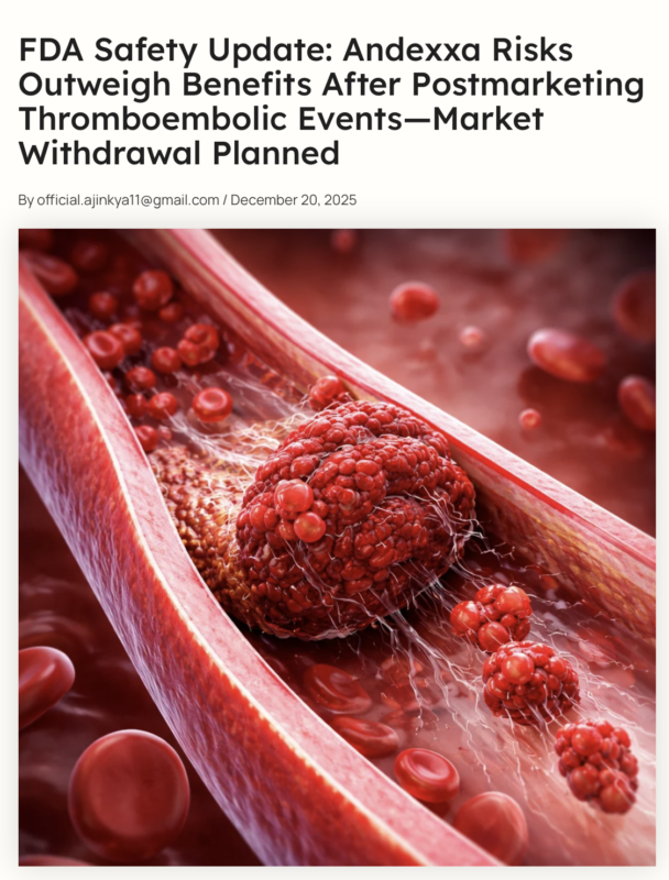 Vikas Londhe on Andexxa's Safety Assessment Updates 1 Vikas Londhe on Andexxa's Safety Assessment Updates