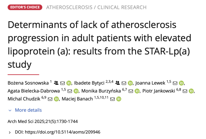 Maciej Banach Shares Insights From the STAR-Lp(a) Study 1 Maciej Banach Shares Insights From the STAR-Lp(a) Study