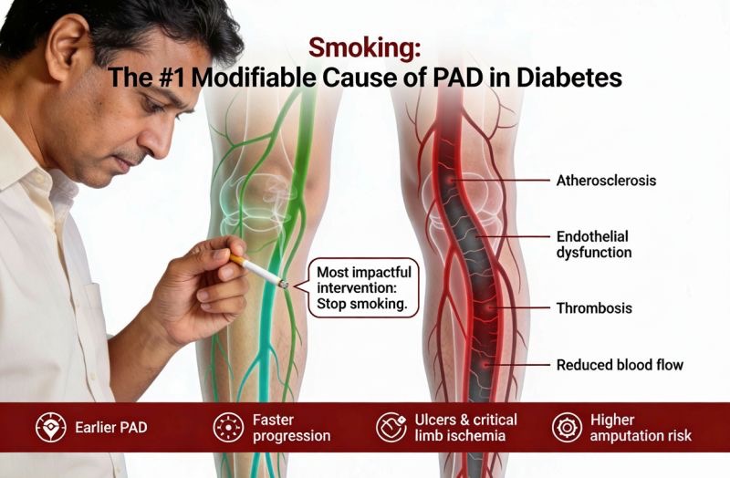 B Dharani: What Is the N1 Modifiable Cause of PAD in People With Diabetes?