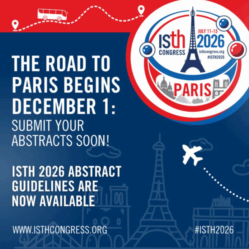 ISTH 2026 Abstract Submissions Are Now Open․ Your Road to Paris Begins 1 ISTH2026