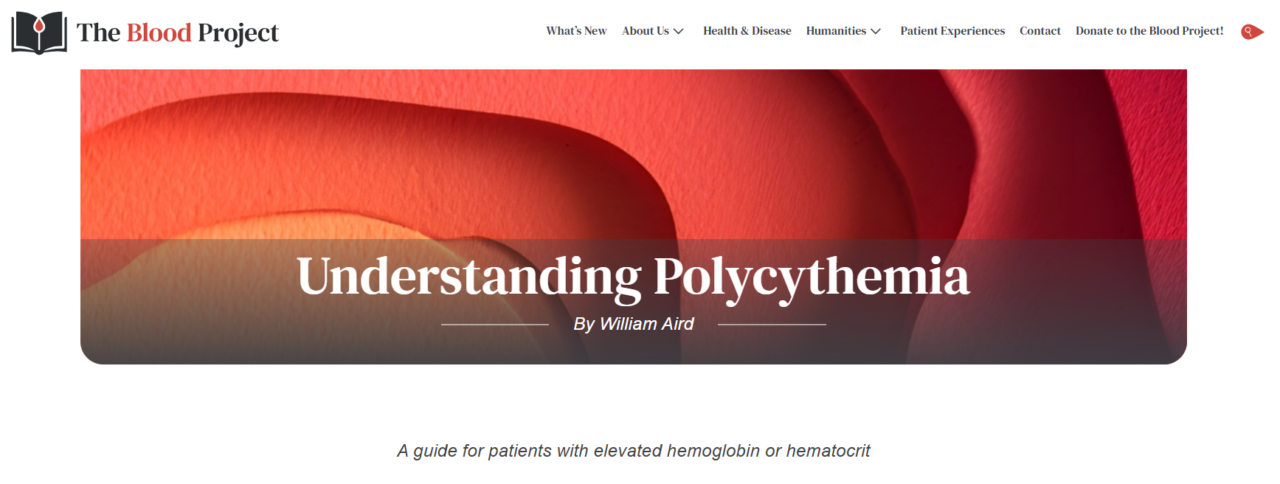 William Aird: Understanding Polycythemia 1 William Aird: Understanding Polycythemia