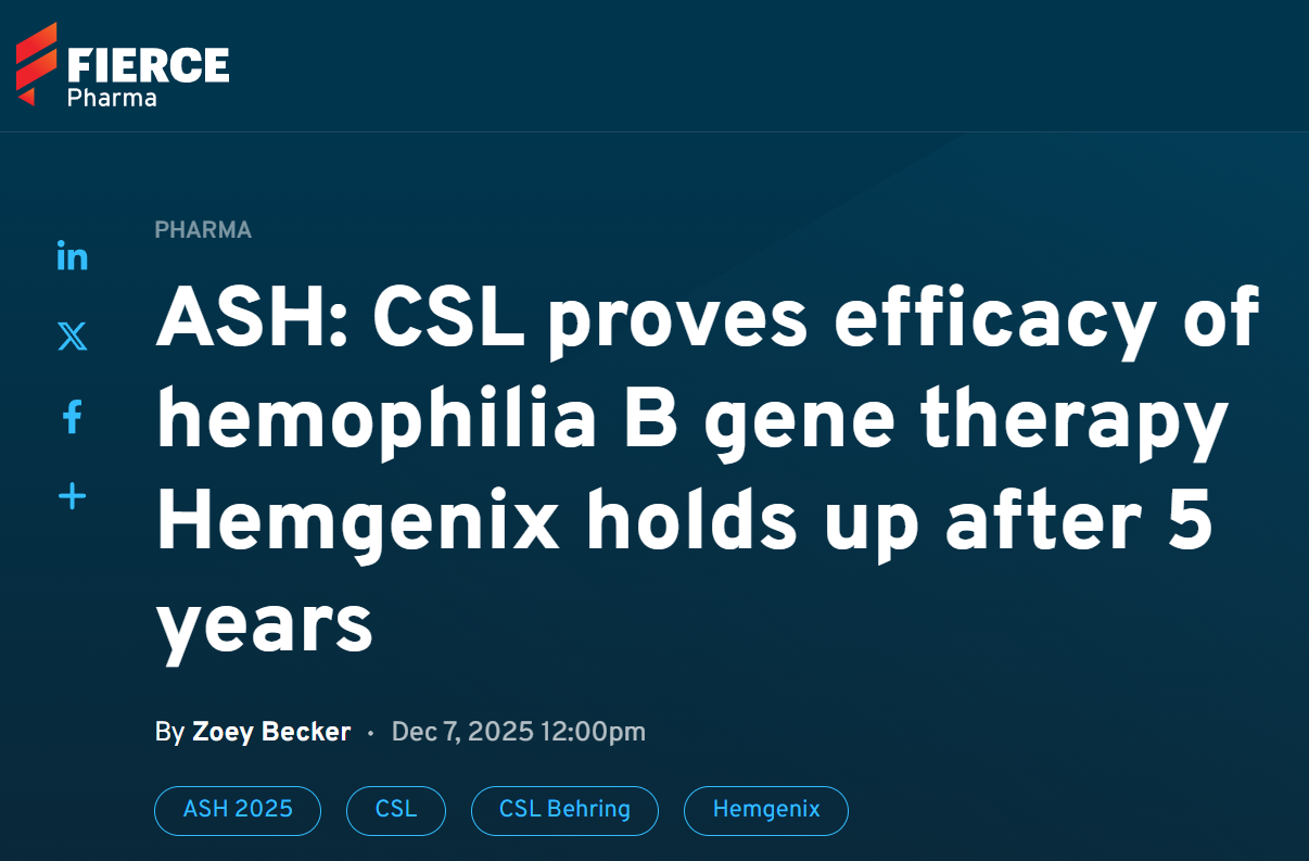 Zoey Becker: CSL Proves Efficacy of Hemophilia B Gene Therapy Hemgenix Holds up After 5 Years 1 Zoey Becker: CSL Proves Efficacy of Hemophilia B Gene Therapy Hemgenix Holds up After 5 Years