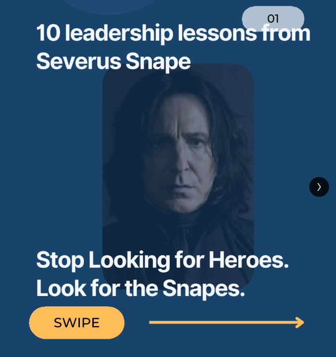 Dr. Arun V J on Leadership Archetypes and Severus Snape
