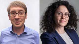 Paul Batty Congratulates Giulia Simini on Taking The Joint BSH-ASH Abstract Award