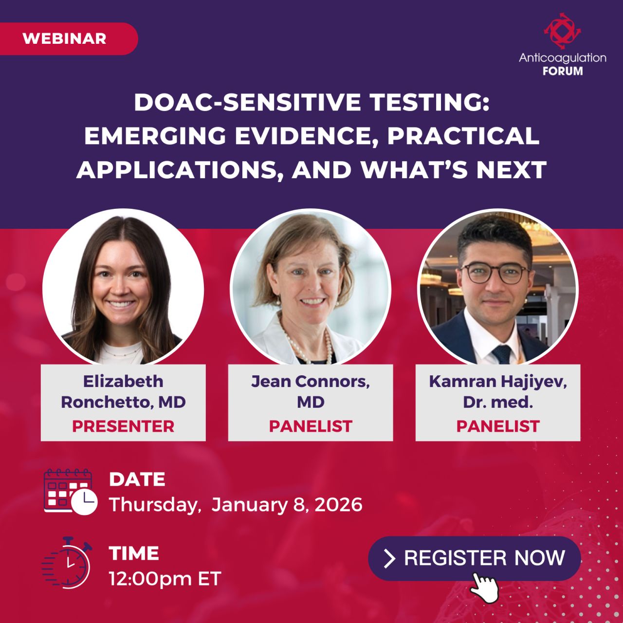 Understanding DOAC-Sensitive Testing: A Webinar on Safer and More Precise Anticoagulation Care 1 Understanding DOAC-Sensitive Testing: A Webinar on Safer and More Precise Anticoagulation Care