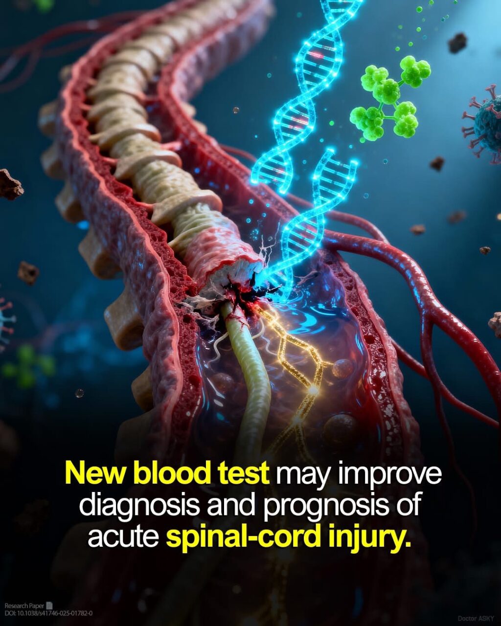 New Blood Test May Improve Diagnosis and Prognosis of Acute Spinal-Cord Injury