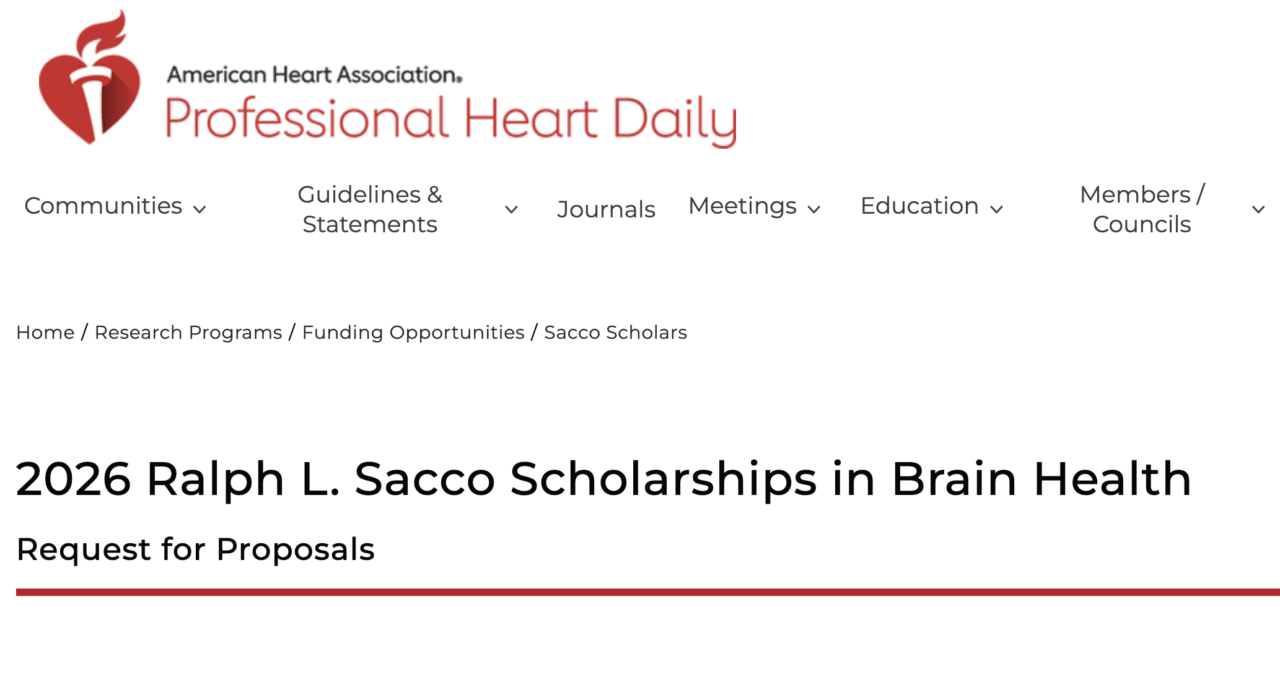 Katy Walsh: Applications are Open for the Ralph L. Sacco Scholarship in Brain Health 1 Katy Walsh: Applications are Open for the Ralph L. Sacco Scholarship in Brain Health