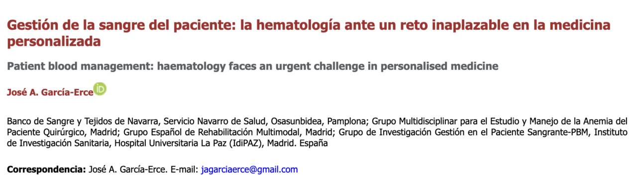 José Antonio García Erce Highlights the Updating of the Criteria for the Donation of Plasmapheresis for Industrial Fractionation 1 José Antonio García Erce Highlights the Updating of the Criteria for the Donation of Plasmapheresis for Industrial Fractionation