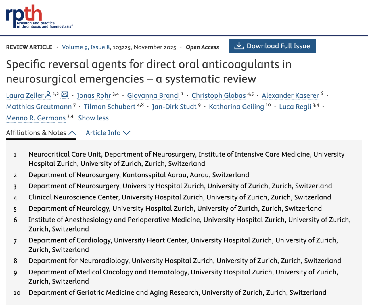Specific Reversal Agents for Direct Oral Anticoagulants in Neurosurgical Emergencies