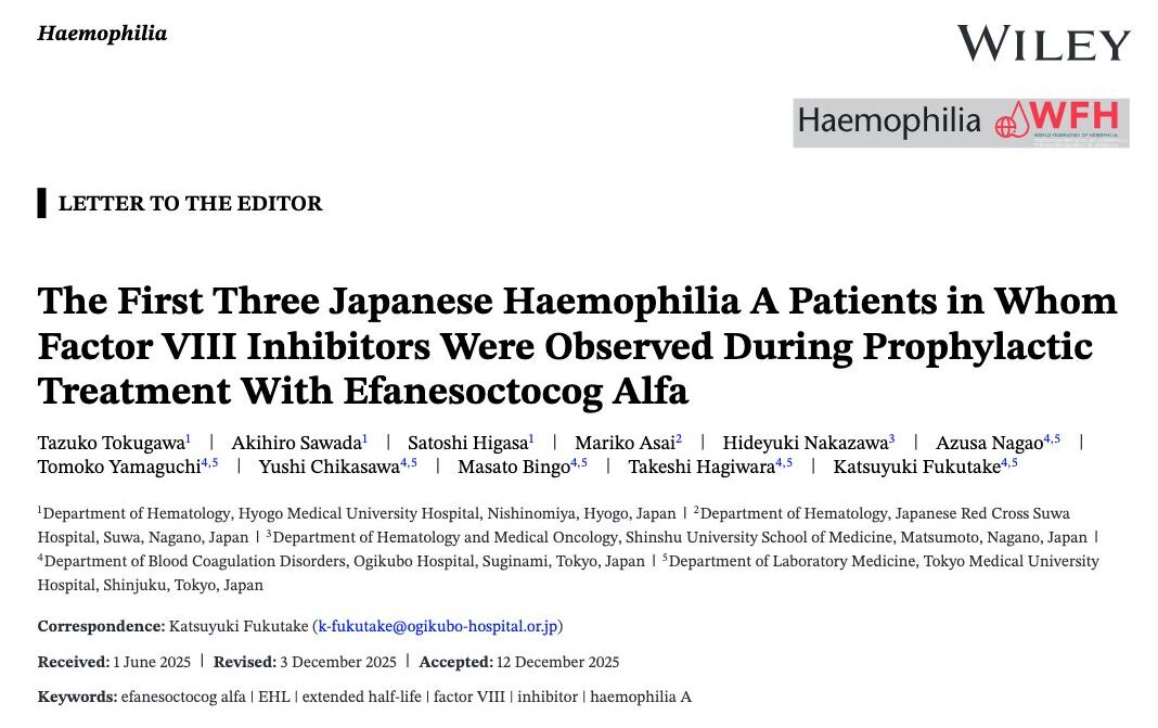 Michael Makris: 3 PTP Haemophilia A in Japan Have Developed FVIII Inhibitors Following Treatment with Efanesoctocog Alfa 1 Michael Makris: 3 PTP Haemophilia A in Japan Have Developed FVIII Inhibitors Following Treatment with Efanesoctocog Alfa