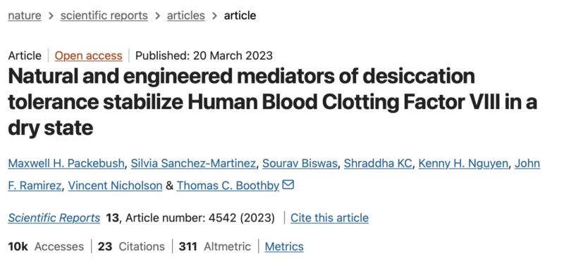 Oğuzhan Işılay on Stabilizing Human Blood Clotting Factor VIII